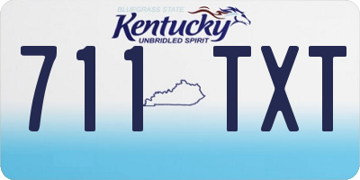 KY license plate 711TXT