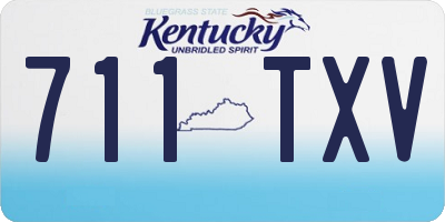 KY license plate 711TXV