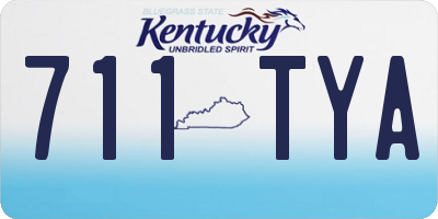KY license plate 711TYA