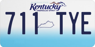 KY license plate 711TYE