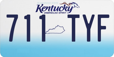 KY license plate 711TYF
