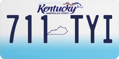 KY license plate 711TYI