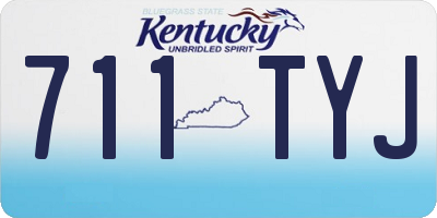 KY license plate 711TYJ
