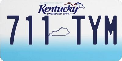 KY license plate 711TYM