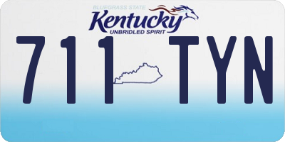 KY license plate 711TYN