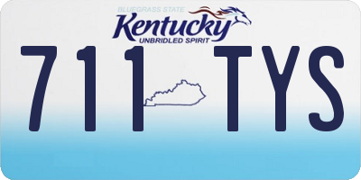 KY license plate 711TYS
