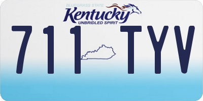KY license plate 711TYV