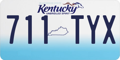 KY license plate 711TYX