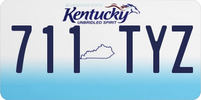 KY license plate 711TYZ