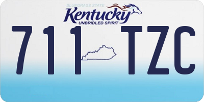 KY license plate 711TZC
