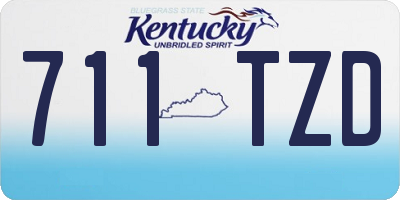 KY license plate 711TZD