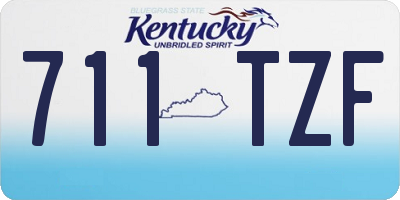 KY license plate 711TZF