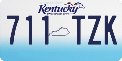 KY license plate 711TZK