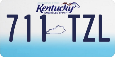 KY license plate 711TZL