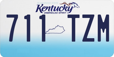 KY license plate 711TZM