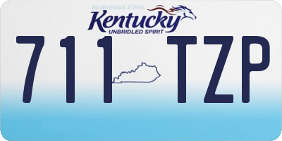 KY license plate 711TZP