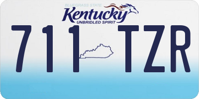 KY license plate 711TZR