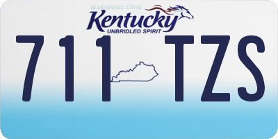 KY license plate 711TZS