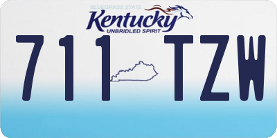 KY license plate 711TZW