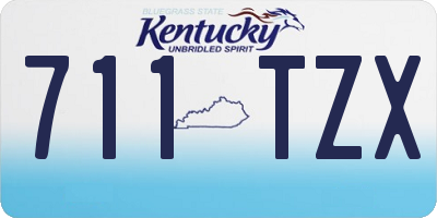 KY license plate 711TZX