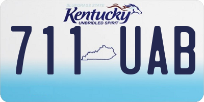 KY license plate 711UAB