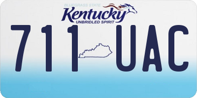 KY license plate 711UAC