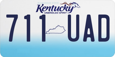 KY license plate 711UAD