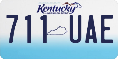 KY license plate 711UAE
