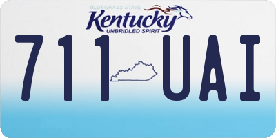 KY license plate 711UAI