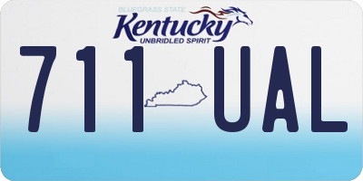 KY license plate 711UAL