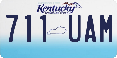 KY license plate 711UAM
