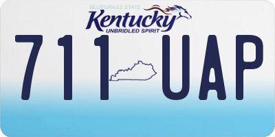KY license plate 711UAP