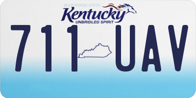 KY license plate 711UAV