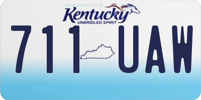 KY license plate 711UAW