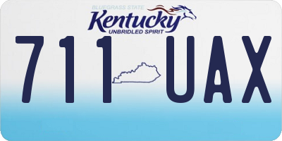 KY license plate 711UAX