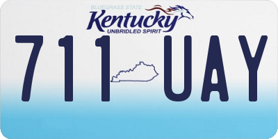 KY license plate 711UAY