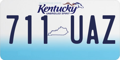KY license plate 711UAZ