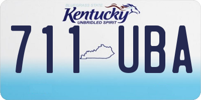 KY license plate 711UBA