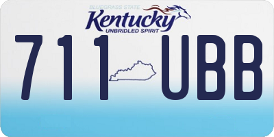 KY license plate 711UBB