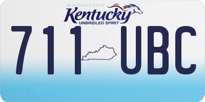 KY license plate 711UBC