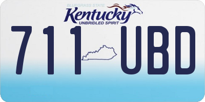 KY license plate 711UBD