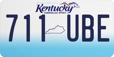 KY license plate 711UBE