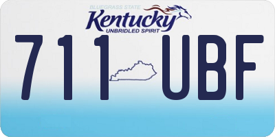 KY license plate 711UBF
