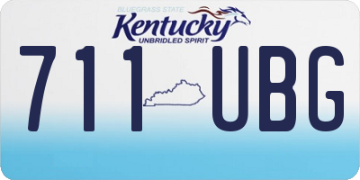 KY license plate 711UBG