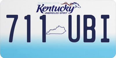 KY license plate 711UBI