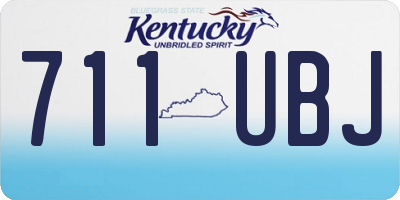 KY license plate 711UBJ