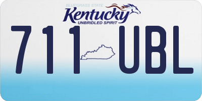KY license plate 711UBL