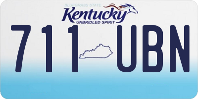 KY license plate 711UBN