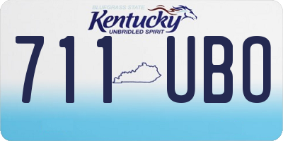 KY license plate 711UBO