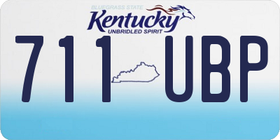 KY license plate 711UBP